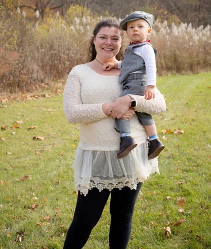 A single mother by choice with her child.